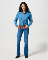 DAMSKIE SPODNIE WRANGLER BOOTCUT VINTAGE BLUE 112356394