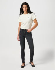 Damskie Spodnie Wrangler High Skinny Black 112352302