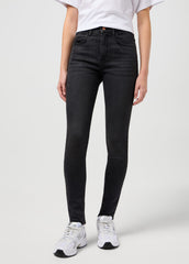Damskie Spodnie Wrangler High Skinny Black 112352302