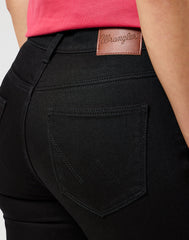 Damskie Spodnie Jeansowe Wrangler High Skinny Noir 112355388