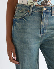 Damskie Spodnie Jeansowe Wrangler Loose Straight Marblestone 112378204
