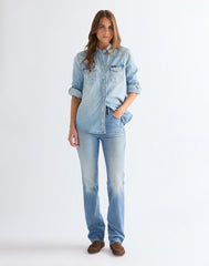 DAMSKIE SPODNIE WRANGLER STRAIGHT AMERICAN BLUE 112378174