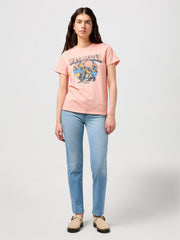 Damskie Spodnie Jeansowe Wrangler Straight Love Letters 112350946