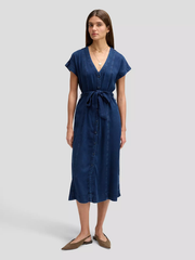 DAMSKIE SUKIENKA JEANSOWA LEE BELTED MIDI DRESS SUNSET RIDE 112376936