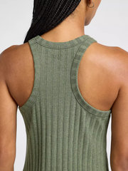 DAMSKIE SUKIENKA MATERIAŁOWA LEE RIB TANK DRESS OLIVE HEATHER 112363489