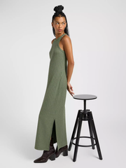DAMSKIE SUKIENKA MATERIAŁOWA LEE RIB TANK DRESS OLIVE HEATHER 112363489