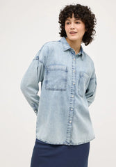 Damska Koszula Jeansowa Mustang Style Tacoma Shirt Denim Blue 1015250 5000 101