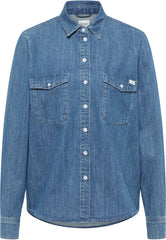 Damska Koszula Mustang Style Sedana Basic Shirt Denim Blue 1015590 5000 540