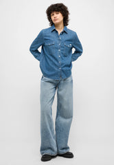 Damska Koszula Mustang Style Sedana Basic Shirt Denim Blue 1015590 5000 540