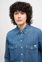 Damska Koszula Mustang Style Sedana Basic Shirt Denim Blue 1015590 5000 540
