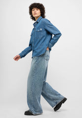 Damska Koszula Mustang Style Sedana Basic Shirt Denim Blue 1015590 5000 540