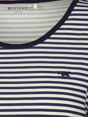 Damski Longsleeve Mustang Style Anna C Stripe Horizontal Stripe Navy 1015768 12661