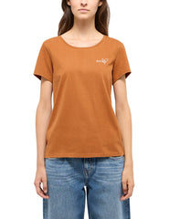 Damski T-Shirt Mustang Style Alma Caramel Café 1015928 7169