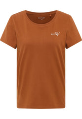 Damski T-Shirt Mustang Style Alma Caramel Café 1015928 7169