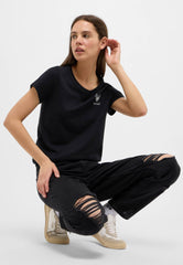 Damski T-Shirt Mustang Style Alma Jet Black 1015459 4188