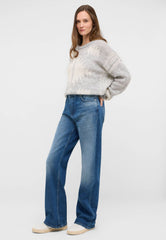 Damskie Spodnie Jeansowe Mustang Style Madison Wide Denim Blue 1016931 5000 582