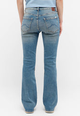 Damskie Spodnie Jeansowe Mustang Style Shelby Slim Boot Denim Blue 1016202 5000 421