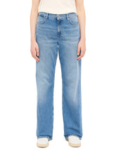 Damskie Spodnie Jeansowe Mustang Style Madison Wide Denim Blue 1016554 5000 412