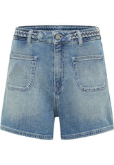 Damskie Szorty Mustang Style Purley Shorts Denim Blue 1016560 5000 332