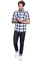 Koszula Męska Krótki Rękaw Lee SS Western Blueprint L640NMLH 112115292