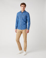 Koszula Męska Wrangler Ls Western Shirt Mid Stone W5F25K14V 112130117