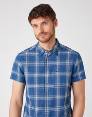 KOSZULA MĘSKA WRANGLER SS 1PKT SHIRT DARK INDIGO W5J6OEX1E 112130185