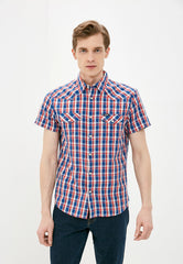 Koszula Męska Wrangler SS Western Shirt Limoges Blue W5J04MX50 112130142