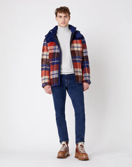 Kurtka Zimowa Wrangler The Check Pop-over Puce Brown W4D3SGH06 112129117