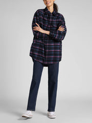 LEE 90S WORKWEAR OVERSHIRT DAMSKA KURTKA RIVET NAVY L46VAO75 112321188