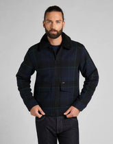 Lee Chetopa Winter Jacket Męska Kurtka Przejściowa W Kratę Navy L86PCS35 112122755
