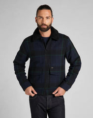Lee Chetopa Winter Jacket Męska Kurtka Przejściowa W Kratę Navy L86PCS35 112122755