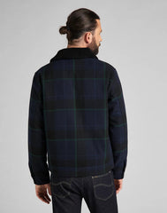 Lee Chetopa Winter Jacket Męska Kurtka Przejściowa W Kratę Navy L86PCS35 112122755