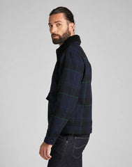 Lee Chetopa Winter Jacket Męska Kurtka Przejściowa W Kratę Navy L86PCS35 112122755