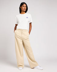 Spodnie Materiałowe Damskie Lee Chino Relaxed Greige 112349015 L34M016112