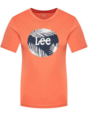 Lee Circle Tee Damski T-shirt Logo Nadruk Paprika L40TEHNI 112108747