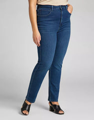 Lee Classic Straight Plus Damskie Spodnie Jeansowe Dark Sylvie L32JPVWM 112107646