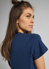 Lee Crew Neck Tee Damski T-shirt Washed Blue L44OYGLR 112109939