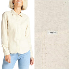 Lee Damska Koszula Materiałowa 2 Pocket Work Shirt Olive Green L45UJYNX 112110591