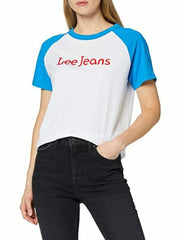 Lee Damska Koszulka Raglan Tee Dipped Blue L43NEHLA 112109697