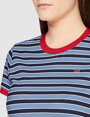 Lee Damska Koszulka Yarn Dye Stripe Tee Frost Pink L41PKAMC 112109129