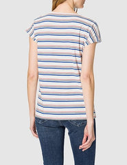Lee Damska Koszulka Z Krótkim Rękawem Cap Sleeve Tee Summer Blue L41FJXNJ 112108936
