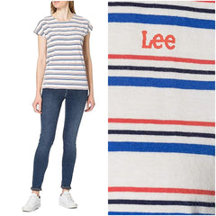 Lee Damska Koszulka Z Krótkim Rękawem Cap Sleeve Tee Summer Blue L41FJXNJ 112108936