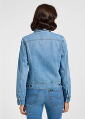 LEE DAMSKA KURTKA JEANSOWA LEE RIDER JACKET BLENDING OUT 112364112