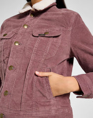 Damska Kurtka Jeansowa Lee Sherpa Rider JKT Dreamy Mauve 112355172
