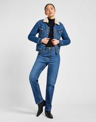 Damska Kurtka Jeansowa Lee Sherpa Rider Middle of the Ocean 112355107
