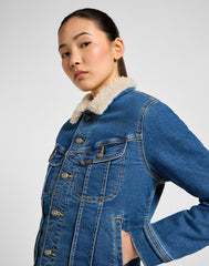 Damska Kurtka Jeansowa Lee Sherpa Rider Middle of the Ocean 112355107