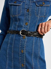 Damski Pasek Lee Braided Belt Black 112351438