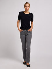 LEE DAMSKIE SPODNIE JEANSOWE LEE ELLY ASH STONE 112349598