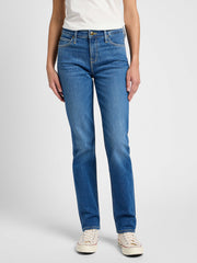 Damskie Spodnie Jeansowe Lee Marion Straight Mid Stop 112355267