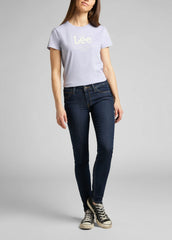 Damskie Spodnie Jeansowe Lee Scarlett Solid Blue 112145236